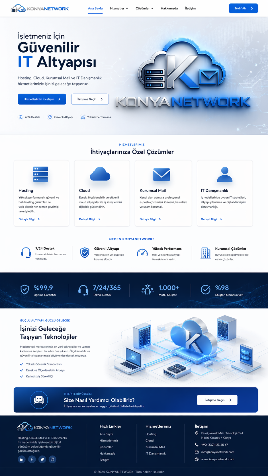 KONYANETWORK web tasarım önizlemesi
